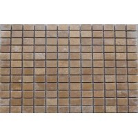 MOSAIQUE TRAVERTIN VIEILLI 2.3x2.3 NOCE